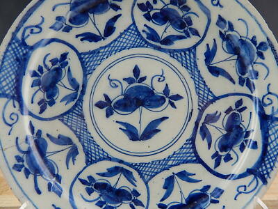 ANTICO PREZIOSO RARISSIMO PIATTO CERAMICA DI DELFT INIZIO XVIII SECOLO MUSEALE