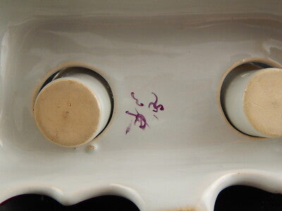 ANTICO CALAMAIO PORCELLANA DIPINTO A MANO ART NOUVEAU LIBERTY PRIMO 900