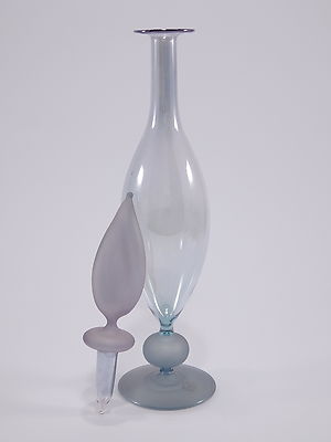 PARISE VETRO ELEGANTE BOTTIGLIA VETRO SOFFIATO ART CRYSTAL GLASS BOTTLE