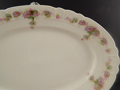 ANTICO VASSOIO PIATTO PORTATA PORCELLANA GINORI DOCCIA FORMA NAPOLI LIBERTY