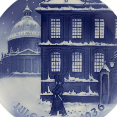 ROYAL COPENHAGEN BING&GRONDAHL PIATTO DI NATALE 1936 ORIGINALE PORCELLANA PRIMA