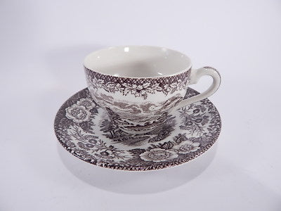 VINTAGE ENOCH WEDGWOOD TUNSTALL LTD. "LOCHS OF SCOTLAND" SET TE' PORCELLANA