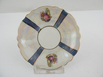 ANTICA RARA VECCHIA PARIGI TAZZINA+PIATTO PORCELLANA SCENA GALANTE VIEUX PARIS