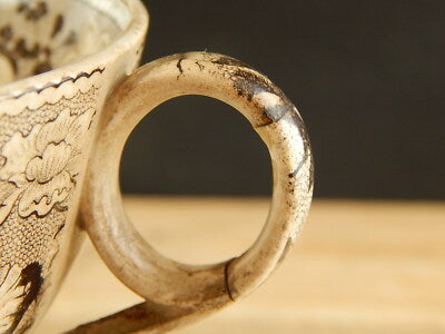 DAVENPORT 1805 ANTICA PREZIOSA POTTERY CERAMICA TAZZA PUERPERA ZUPPIERA EGOISTE