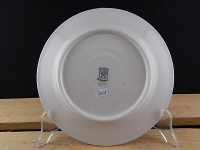 ANTICO PREZIOSO PIATTO SCHUMANN BAVARIA PORCELLANA BIANCA DECORO ORO IMPERO