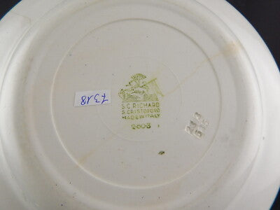 ANTICO PIATTO FONDO COLLEZIONE COLANDINE CERAMICA RICHARD MILANO DIFETTO #