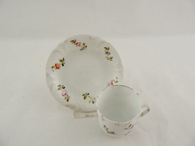 RARA VECCHIA PARIGI TAZZA+PIATTINO PORCELLANA DIPINTA MANO FINE 1700 VIEUX PARIS