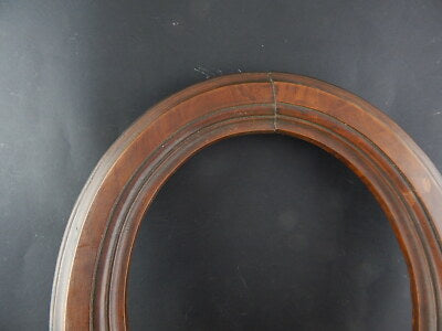 ANTICA CORNICE OVALE LEGNO NOCE MASSICCIO FINE 1800 ANTIQUE WALNUT OVAL FRAME