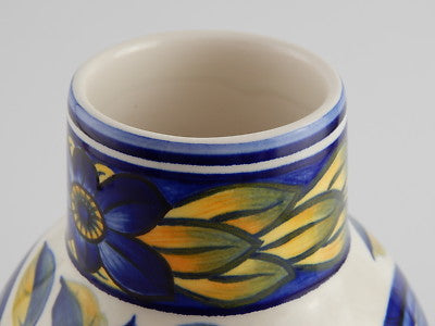 ROYAL COPENHAGEN PORCELLANA VASO BLUE PHEASANT DESIGNER C. JOACHIM DIPINTO MANO