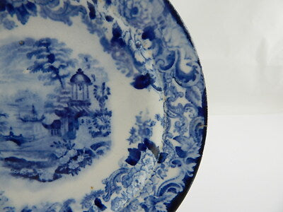 ANTICO PIATTO PORCELLANA SOCIETA' CERAMICA RICHARD CHINESE DIPINTO 1870 MILANO