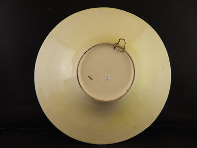 VINTAGE PREZIOSO PIATTO PARATA CENTROTAVOLA CERAMICA CAPODIMONTE PUTTI A SBALZO