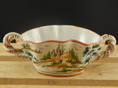 VINTAGE RARO VASO JARDINIERE METÀ 900 IAMA MAIOLICHE ARTISTICHE ALBISOLA