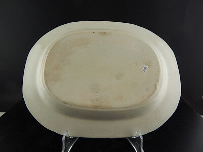 ANTICO VITTORIANO PIATTO ARROSTO VASSOIO CENTROTAVOLA CERAMICA DISEGNO "RHINE"