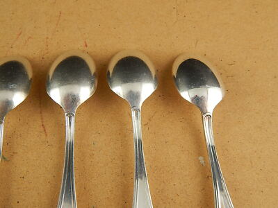 VINTAGE 6 CUCCHIAINI ARGENTATI BAGNO ARGENTO SILVER PLATED SANT'ANDREA CM. 14,5