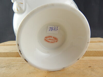 ANTICO VASO IMPERO PORCELLANA MANIFATTURA GINORI DOCCIA DECORATO MANO 1896-1910