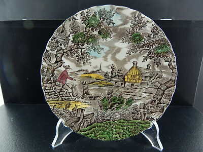 VINTAGE CERAMICA SERVIZIO DESSERT 13 PZ THE HUNTER MYOTT ENGLAND IL CACCIATORE