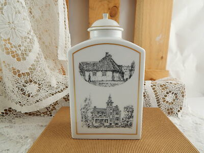 VINTAGE RARO VASO TEA CADDY PORCELLANA BING&GRONDAHL COPENHAGEN H. C. ANDERSEN
