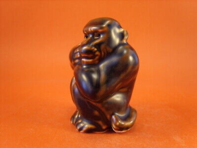 STATUINA PORCELLANA ROYAL COPENHAGEN STONEWARE "Scimmia" 20187 ORIGINALE PRIMA S