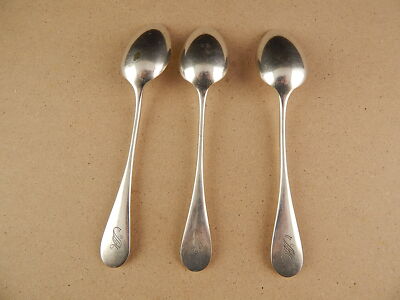 3 CUCCHIAI ARGENTATI CHRISTOFLE METAL BLANC MODELLO BAGUETTE FIDELIO PRIMO 900