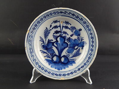 ANTICO PREZIOSO RARISSIMO PIATTO CERAMICA DELFT FINE XVII SECOLO MUSEALE