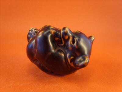 STATUINA PORCELLANA ROYAL COPENHAGEN STONEWARE "Cucciolo Orso Bruno" 21434 ORIGI