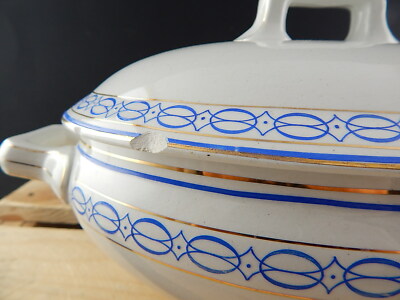 ANTICA 1930 ART DECO RARA ZUPPIERA CERAMICA FONTEBASSO TREVISO COLLEZIONE