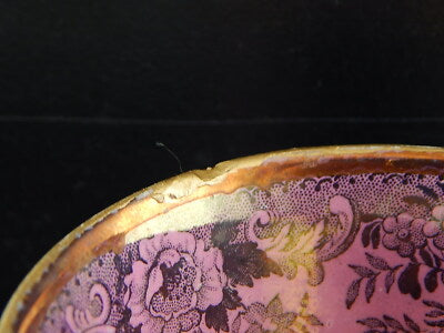 DAVENPORT 1830 ANTICA PREZIOSA POTTERY CERAMICA TAZZA COLLEZIONE LUSTRO DURHAM