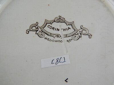 WEDGWOOD&CO CORINTHIA ANTICO RARO PIATTO CERAMICA FINE 1800 COLLEZIONE #5383