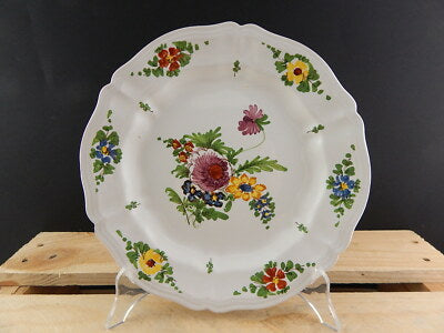 ANTICO 1946 PIATTO PIANO CERAMICA IMOLA TECNICA E DECORO SETTECENTO ITALIANO #13