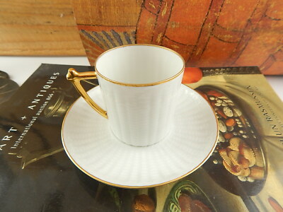 PREZIOSA RARA TAZZINA PORCELLANA BIANCA E ORO COLLEZIONE LIMOGES FIELD HAVILAND