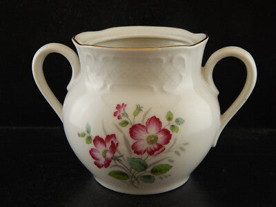 VINTAGE ZUCCHERIERA SENZA COPERCHIO PORCELLANA RICHARD GINORI DECORO ROSA CANINA