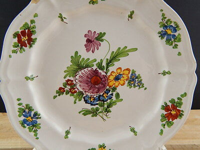 ANTICO 1946 PIATTO CERAMICA IMOLA TECNICA E DECORO SETTECENTO ITALIANO CM 19 #1