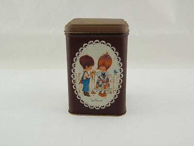 PUBBLICITARIO VINTAGE RARA SCATOLA LATTA MISS PETTICOAT COUNTRY CHIC BOX