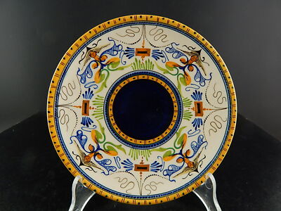 ANTICO RARO PIATTO DECORATIVO RAFFAELLESCO CERAMICA LA COLONNATA S.FIORENTINO