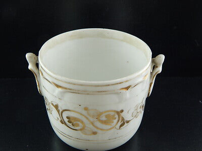 ANTICO PREZIOSO SERVIZIO CAFFÈ PORCELLANA BIANCA ORO IMPERO VECCHIO PARIGI 800