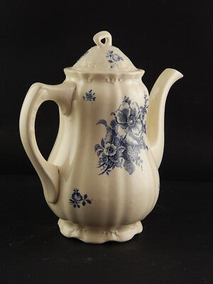 ART NOUVEAU ANTICA CAFFETTIERA CERAMICA BOCH FRERES LA LOUVRIERE DECORO RHODIA