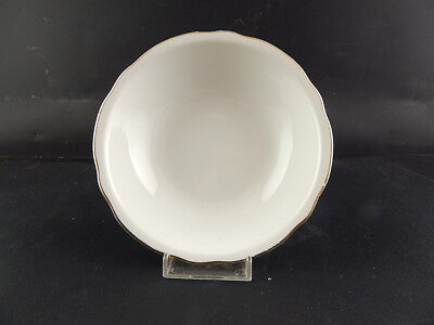 MODERNARIATO ANNI 60 CIOTOLA BIANCA PROFILO ORO CERAMICA LAVENO VERBANUM STONE