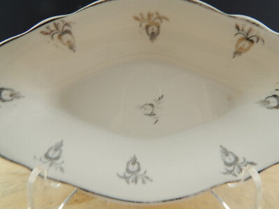 ANTICO ART DECO VASSOIO PORCELLANA DECORO ARGENTO VERBANO LAVENO 1935 ANDLOVITZ