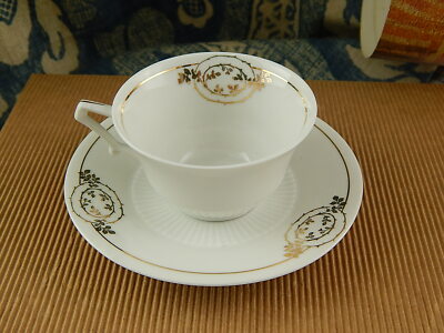 ANTICO PREZIOSO SET CAFFE’ PORCELLANA BIANCA ORO SCHUMANN 1920 BAVARIA LIBERTY