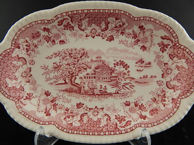 VINTAGE VASSOIO OVALE POTTERY ENOCH1784RALPH1750 WOOD'S SEAFORTH BURSLEM-ENGLAND