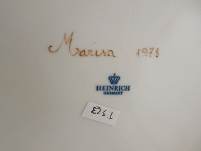 VINTAGE RARA HEINRICH GERMANY ZUPPIERA CENTROTAVOLA PORCELLANA DIPINTA A MANO