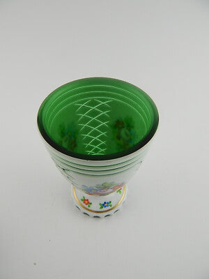 ANTICA PREZIOSA URNA VASO BIEDERMEIER AUTENTICO VETRO ART GLASS HOFFMANN