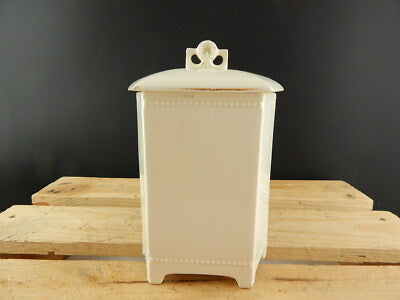 ANTICO LIBERTY BARATTOLO CUCINA CAFE' CAFFE' CERAMICA DECORATA CON ROSE