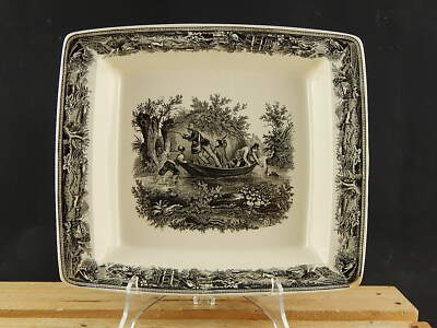 ANTICO RARO VILLEROY &BOCH PORCELLANA VASSOIO RAVIERA ARTEMIS BIANCO E NERO