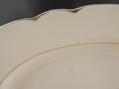 ANTICO ART DECO VERBANO LAVENO PIATTO OVALE VASSOIO PORCELLANA DECORO ARGENTO #