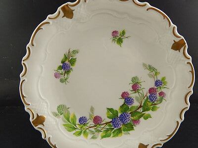 PREZIOSO ROCAILLE PORCELLANA VEB REICHENBACH PIATTO TORTA VASSOIO CON LE MORE