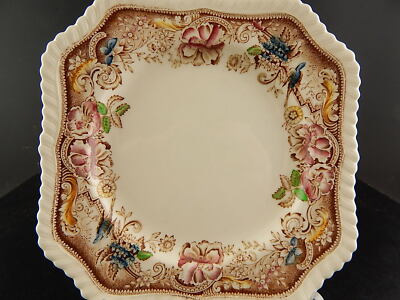 ANTICO PIATTO QUADRO SEMI PORCELLANA JOHNSONS BROS COLLEZIONE DEVONSHIRE