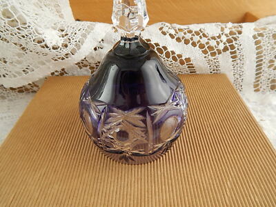 PREZIOSO ANTICO BICCHIERE CALICE ROMER CRISTALLO INCISO PUNTA DIAMANTE VIOLA