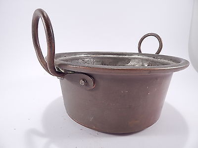 ANTICA CASSERUOLA RAME CON 2 MANICI MADE IN ITALY COPPER POT SAUCE PAN