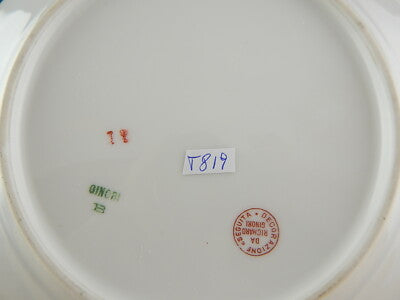 ANTICO PIATTO PORCELLANA GINORI CITTA' REDENTE CAPODISTRIA 1919 STEMMA SABAUDO